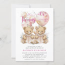 Recherche de nounours baby shower invitations Rose