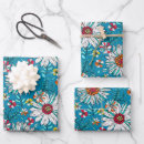 Recherche de fleurs graphiques papier cadeau Rouge