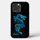 Recherche de dragons chinois iphone coques Bleu