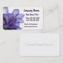Recherche de fleurs violet cartes visite Photographie