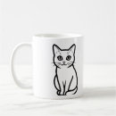 Recherche de silhouette de chat tasses Minimaliste