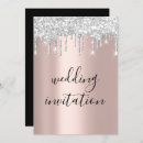 Recherche de rose blanc mariage invitations Gris