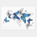 Recherche de papillon morpho papier cadeau Blanc