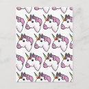 Recherche de motif de licorne cartes postales Pour tous