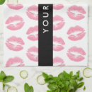 Zoek naar lippen keuken handdoeken Patroon van lippen
