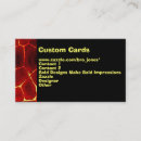 Recherche de la combustion cartes visite Chaud