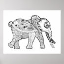 Recherche de éléphant mandala posters Style de zen embrouillement