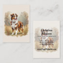 Recherche de berger australien cartes visite Animaux