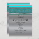 Zoek naar turquoise silver uitnodigingen Zestien