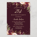 Recherche de floral 21ans anniversaire invitations Aquarelle
