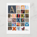 Recherche de lettres alphabétiques cartes postales Collage