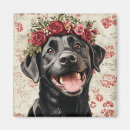 Zoek naar zwarte labrador retriever hond magneten For her