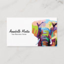 Recherche de éléphants cartes visite Coloré