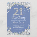 Recherche de bleu argent invitations Fête d'anniversaire