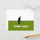 Recherche de joueur golf cartes postales Vert foncé