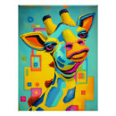 Recherche de girafe colorée posters Illustration