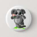 Recherche de éléphant avec des fleurs badges Pour enfants