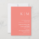 Recherche de rose corail invitations Monogramme