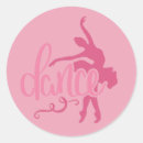 Recherche de silhouette de danseur autocollants Rose