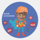 Zoek naar komische stickers Superheld