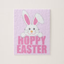 Recherche de lapin rose puzzles Mignon
