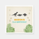 Recherche de dinosaure rex serviettes Fête d'anniversaire