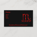 Recherche de scorpion cartes visite Astrologie