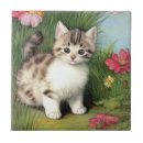 Recherche de chats vintages carreaux Chaton