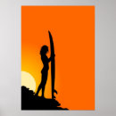 Recherche de surfer fille art Tropical