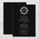Recherche de floral noir et blanc invitations Élégant