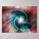 Recherche de spirale bleue posters Rouge
