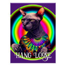 Recherche de chat psychédélique posters Rétro