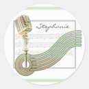 Recherche de musicien vintage autocollants Rétro