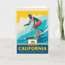 Recherche de la californie vintage vœux cartes Rétro