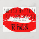 Recherche de baiser rouge invitations Typographie