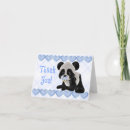 Recherche de panda de bébé vœux cartes Bleu