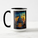 Recherche de art déco tasses Coucher de soleil
