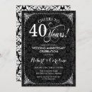 Recherche de noir mariage invitations Vintage