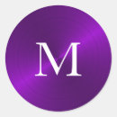 Recherche de monogramme métallique autocollants Violet