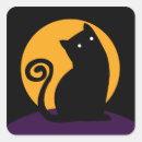 Recherche de lune chat autocollants Noir