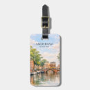 Recherche de amsterdam pays bas bagages étiquettes Aquarelle