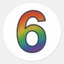Recherche de numéro six autocollants Anniversaire