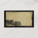 Recherche de voiture ancienne cartes visite Vintage
