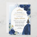 Recherche de navy quinceanera invitations Floral