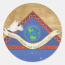 Zoek naar vrede op aarde stickers Duif