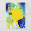 Recherche de portrait abstrait cartes postales Bleu