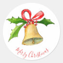 Recherche de cloches de noël autocollants Aquarelle