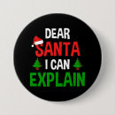 Recherche de père noël drôle badges Coquin ou gentil