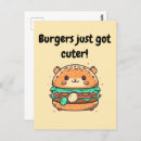 Recherche de hamburger kawaii cartes postales Drôle