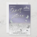 Recherche de papillons argentés invitations Princesse tiara